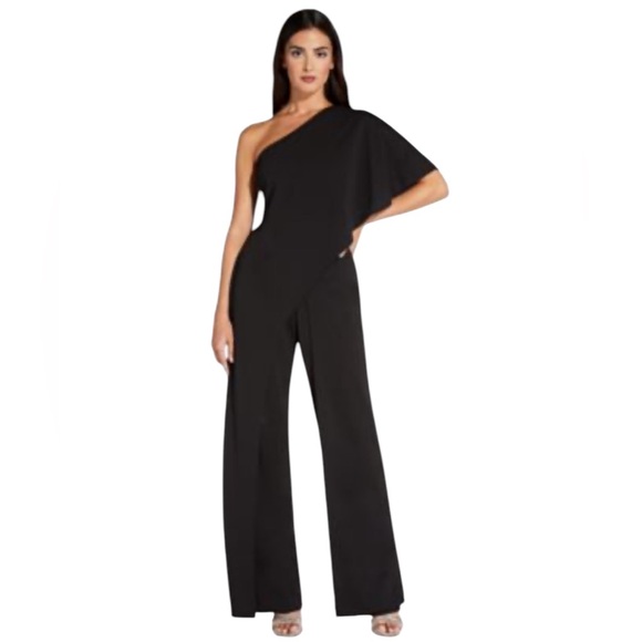 NWOT‎ Adrianna Papell One-Shoulder Jumpsuit  Special Occasion Wedding Cocktail - Picture 1 of 10